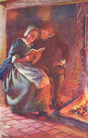 Bunyan and his Wife read her Father&rsquo;s Books