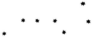 Drawing of the constellation
Ursa Major, the Great Bear; also called the Plough or Big Dipper (among other names)
