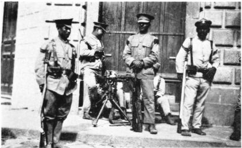 THE ONLY CASUALTIES WERE A FEW POLICEMEN WHO MISTOOK THE
REVOLUTION FOR A DISORDERLY DEMONSTRATION