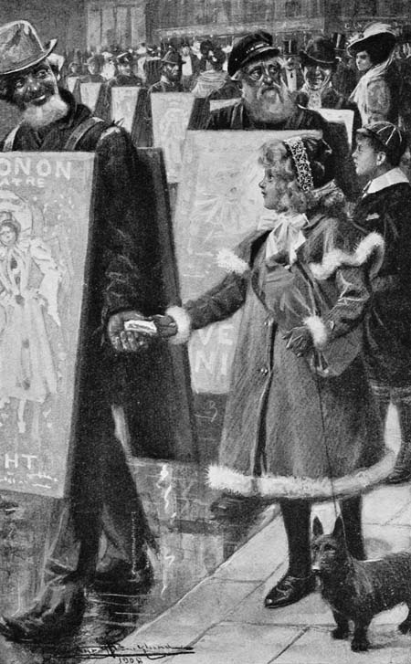 THESE TOMMY CATHCART AND SHE SLIPPED INTO THE HANDS
OF THE SANDWICH-MEN.