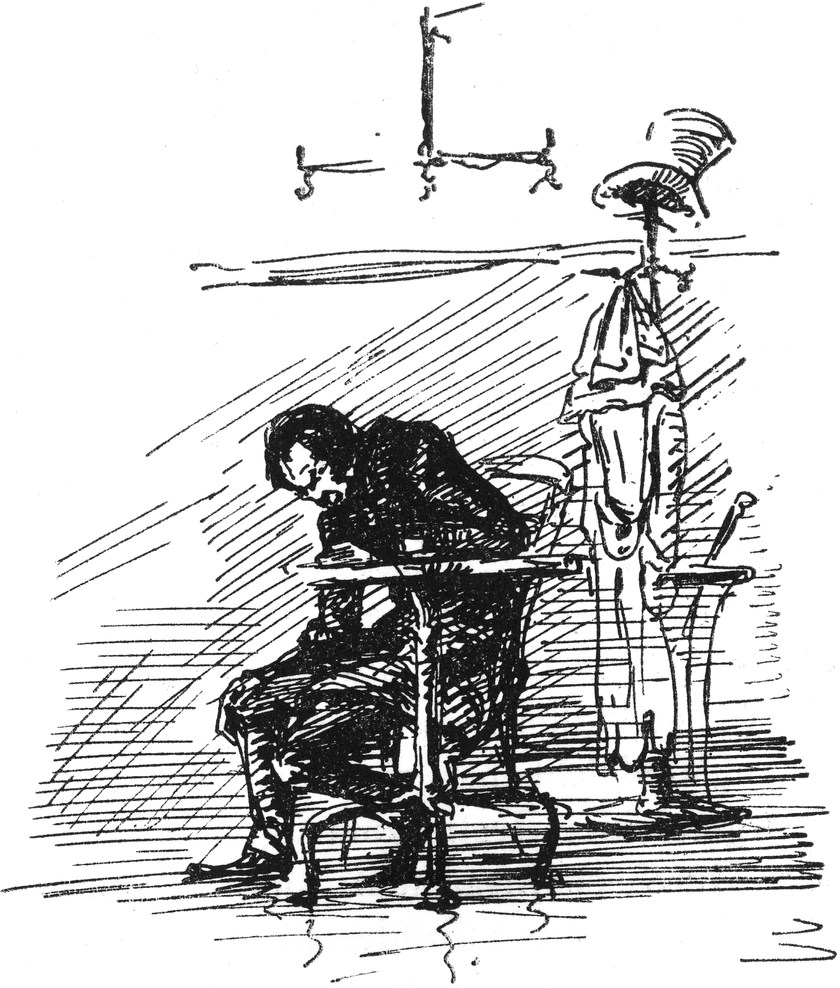 Der verzweifelte Erzähler
  sitzt am Wirtshaustisch