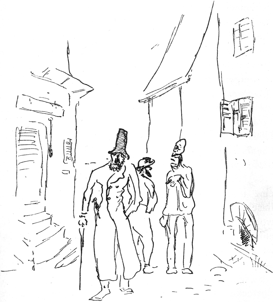 Die Menschen in den Straßen
  tragen verlotterte Kleider