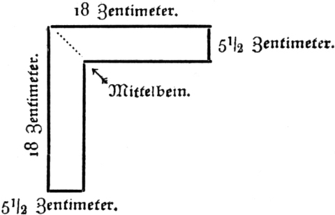 Holzwinkel 18 mal 18 Zentimeter