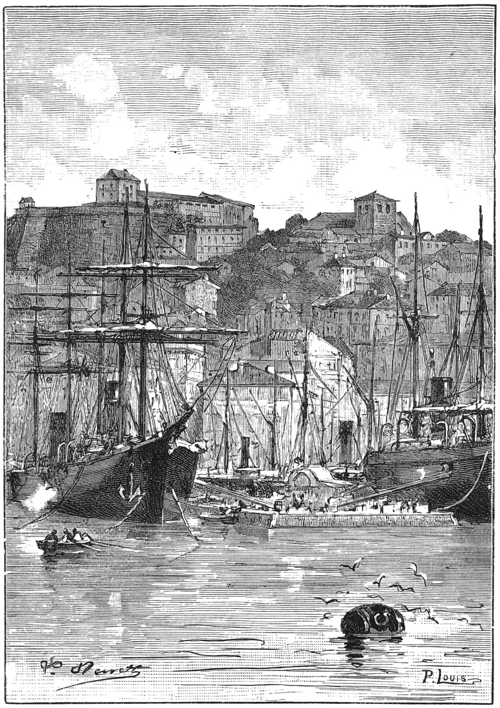 Om te Pola uitgestrekte arsenalen en eene oorlogshaven te stichten. (Bladz. 34.)