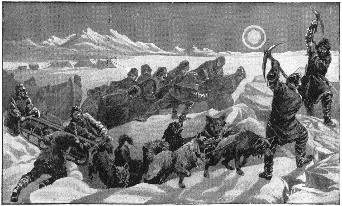 De manschappen der „Jeanette” op den doodenmarsch.